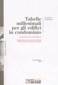 GASPARELLI VINCENZO, TABELLE MILLESIMALI PER GLI EDIFICI IN CONDOMINIO