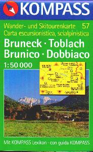 , Carta turistica 1:50000 n. 57 Brunico Dobbiaco