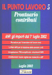 AA.VV., PRONTUARIO CONTRIBUTI . punto lavoro 5/2003