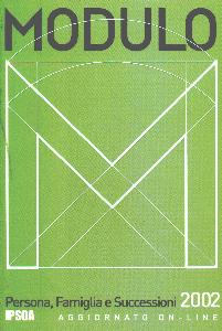 MODULO, Persona famiglia e successioni 2004