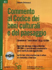 ANTONUCCI DONATO, Commento al codice  Beni culturali e del paesaggio