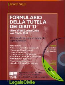 NIGRO BENITO, Formulario della tutela dei diritti - con cd rom