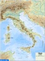 CARTA MURALE, Italia  scala 1:1.225.000 cm. 97x134