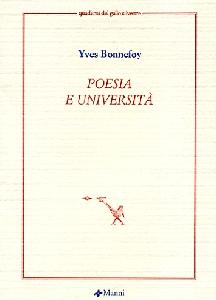 BONNEFOY YVES, Poesia e universit