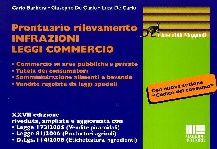 BARBERA  - DE CARLO, Prontuario rilevamento infrazioni commercio - 27