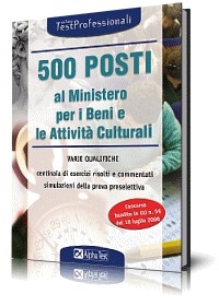 TABACCHI CARLO, 500 posti al Ministero per beni e att. Culturali