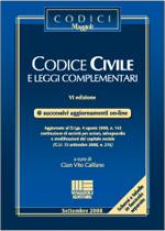 CALIFANO GIAN VITO, Codice civile e leggi complementari