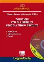 ADDUCCI - DI ZILLO, Donazioni atti liberalit� negozi titolo gratuito