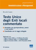 CARPINO RICCARDO, Testo unico degli Enti Locali commentato