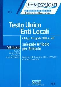 NICCOLI  SANGIULIANO, Testo unico enti locali