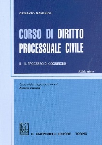 MANDRIOLI CRISANTO, Corso di diritto processuale civile Vol. 2