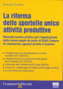 Trombino Domenico, la riforma dello sportello unico attivit� produtti