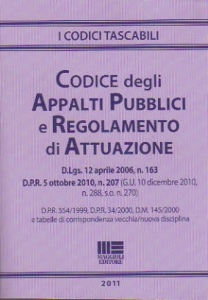 , Codice degli appalti pubblici e regolamento