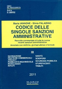 IANNONE - PALADINO, Codice delle singole sanzioni amministrative T.3