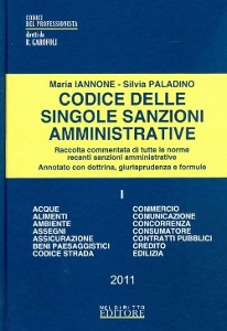 IANNONE - PALADINO, Codice delle sanzioni amministrative Tomo 1