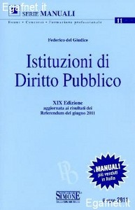 DEL GIUDICE FEDERICO, Istituzioni di diritto pubblico