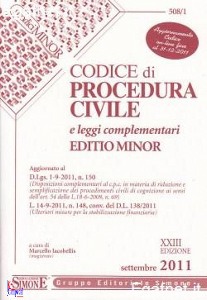 IACOBELLIS MARCELLO, CODICE DI PROCEDURA CIVILE E LEGGI COMPLEMENTARI