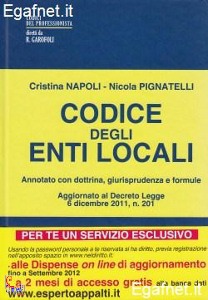 NAPOLI - PIGNATELLI, codice degli enti locali