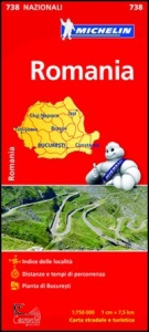 MICHELIN, Romania. Carta stradale 1:750.000