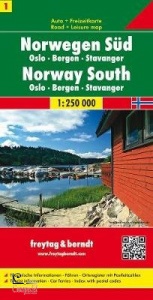 FREYTAG & BERNDT, Norvegia sud oslo bergen stava 1:250.000 (1)