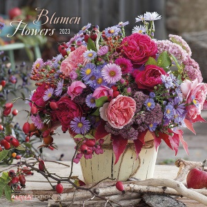 ALPHA EDITION, Calendario da muro 30x30 cm flowers 2023