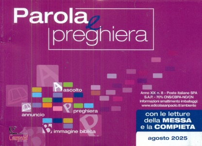 SAN PAOLO EDIZIONI, Parola e preghiera 2025 08 agosto