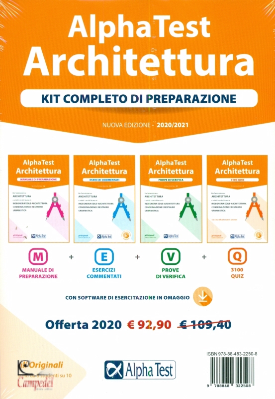 ALPHA TEST, Architettura Kit completo di preparazione 4 vol. in