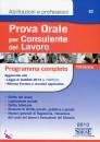 SOLOMBRINO M. /ED, Prova orale per Consulente del lavoro