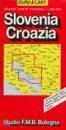 , Slovenia-Croazia. Carta 1:300.000