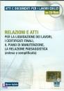 AGLIATA MARCO, Relazioni e atti per liquidazione dei lavori...