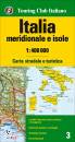 TOURING CLUB T.C.I., Italia meridionale e isole 1:400.000 ve