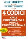 ALPA - GAROFOLI, 4 codici  Civile procedura penale e procedura