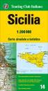 TOURING EDITORE, Sicilia. CARTA STRADALE 1:200.000 VE