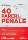 NEL DIRITTO, 40 pareri di penale