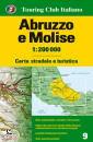 TOURING, Abruzzo e Molise. Carta stradale 1:200.000