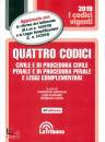 BARTOLINI ALIBRANDI, Quattro codici: civile e di procedura civile, pen