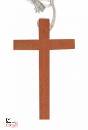 immagine di Croce Prima Comunione in legno con laccio bianco