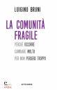 BRUNI LUIGINO, La comunit fragile Perch occorre cambiare molto