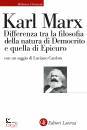 MARX KARL, Differenza tra la filosofia della natura ...